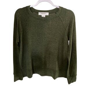 Workshop Womens Crew Neck Green and Black Sweater Long sleeve NWT Varies